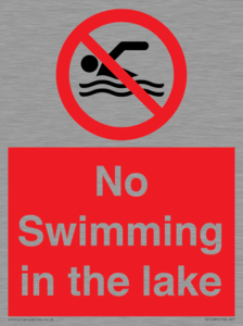 No Swimming in the lake